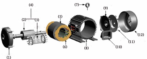 防爆電機(jī)結(jié)構(gòu)圖介紹